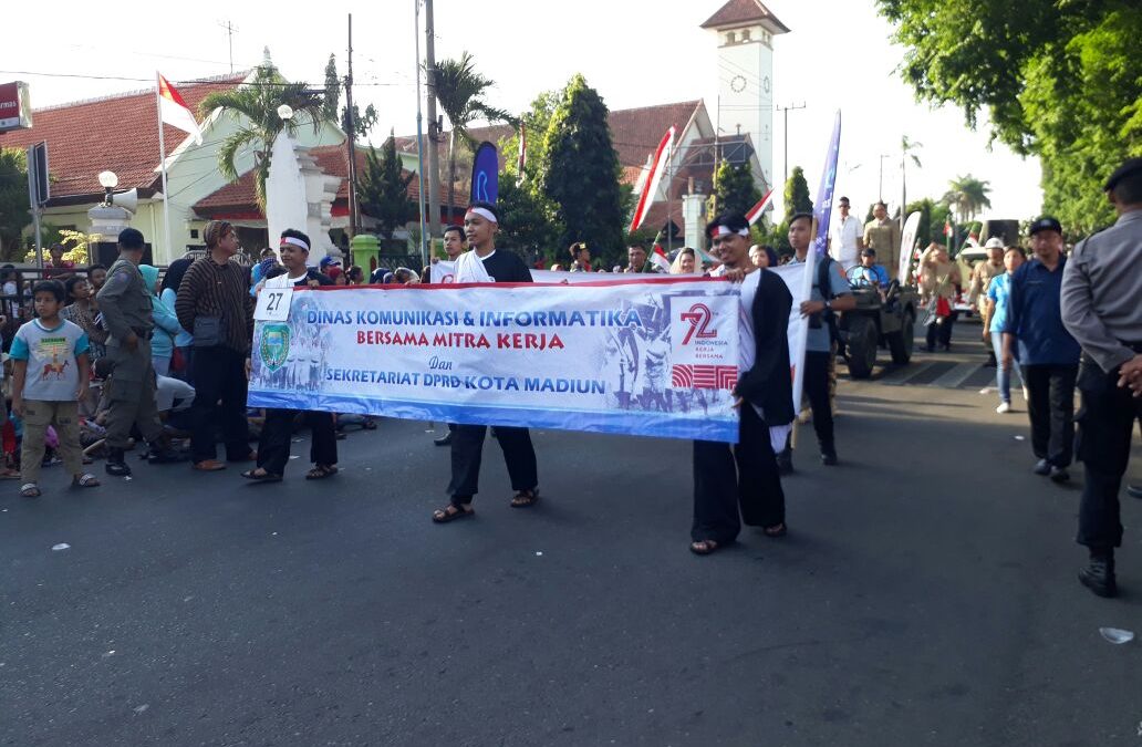 Diskominfo Kota Madiun Ikut Meriahkan Karnaval HUT Kemerdekaan ke 72 RI